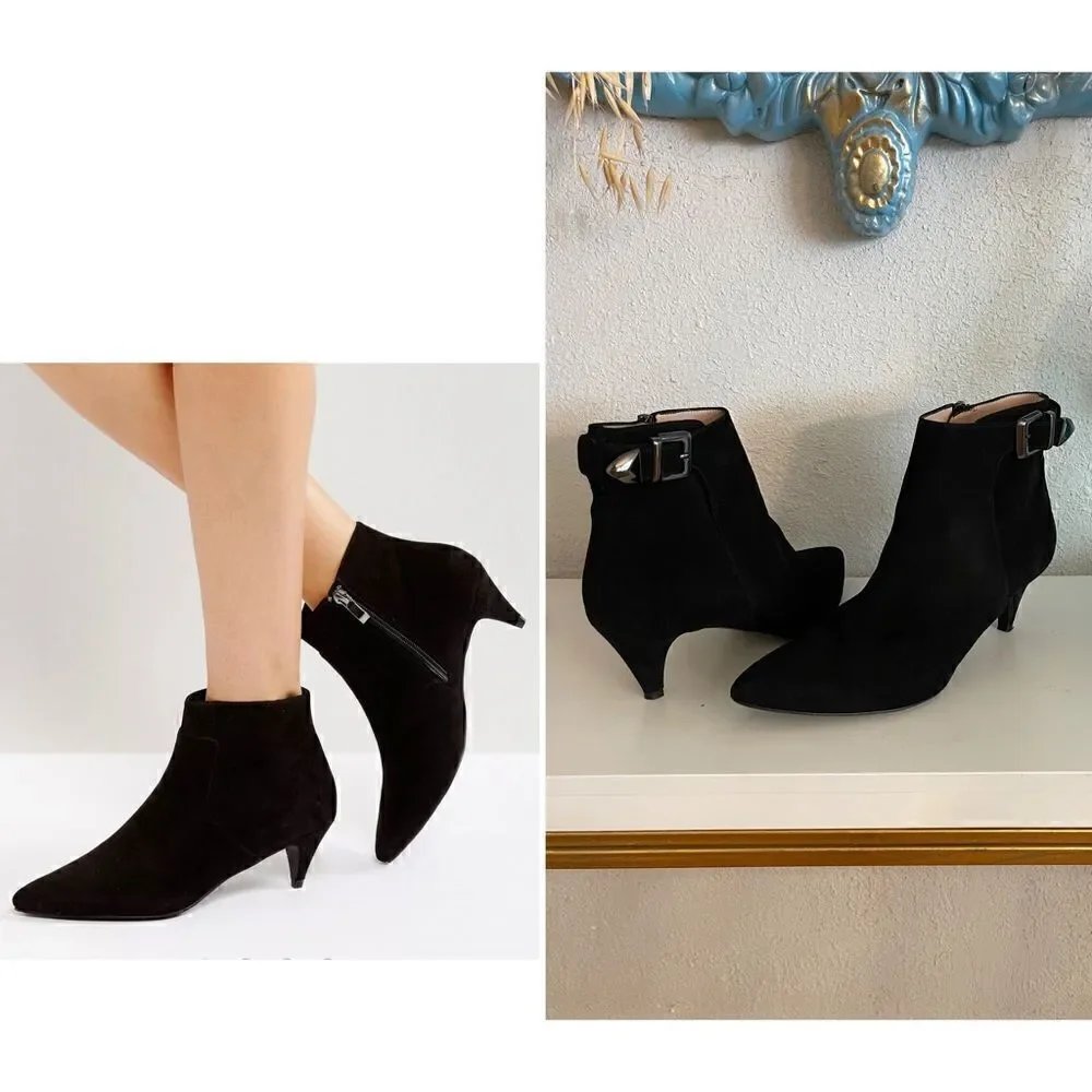 AQUATALIA made in Italy suede leather booties size 8